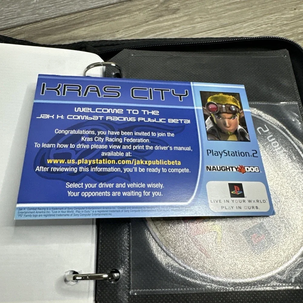 Official Sony PlayStation Gamer Advisory Panel Binder PS1 PS2 Jax X Genji NFR‎